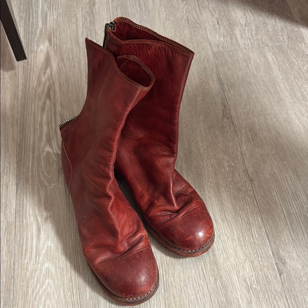 Guidi PL2 Red Leather Boots